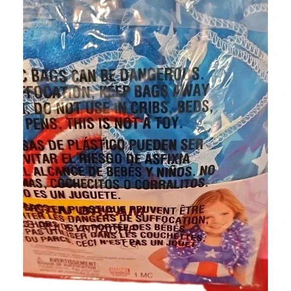 Marvel Child American Dream Tie On Shrug Boa Costume Fancy Halloween‎ - Picture 7 of 7